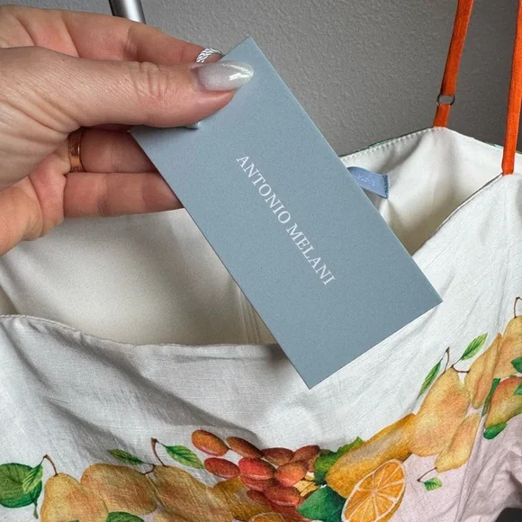 NWT Antonio Melani CLIO Collection Citrus Crop Top Sz 6 - Picture 5 of 7